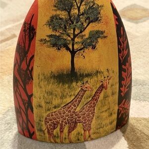 Giraffe/African Pottery Decor - Lightweight Safari MCM Boho Eclectic Travel